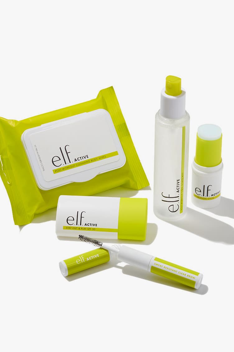 e.l.f. elf Cosmetics Active Beauty Collection Makeup Mascara Wipes Fresh Workout Sweat Budget Friendly Refreshing Hydrating