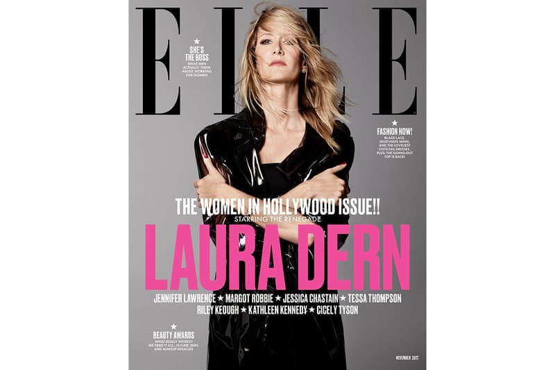 ELLE Magazine "Women In Hollywood" Issue November 2017 Jennifer Lawrence Margot Robbie Jessica Chastain Laura Dern Tessa Thompson Riley Keough Cicely Tyson Kathlene Kennedy Girl Power Interview