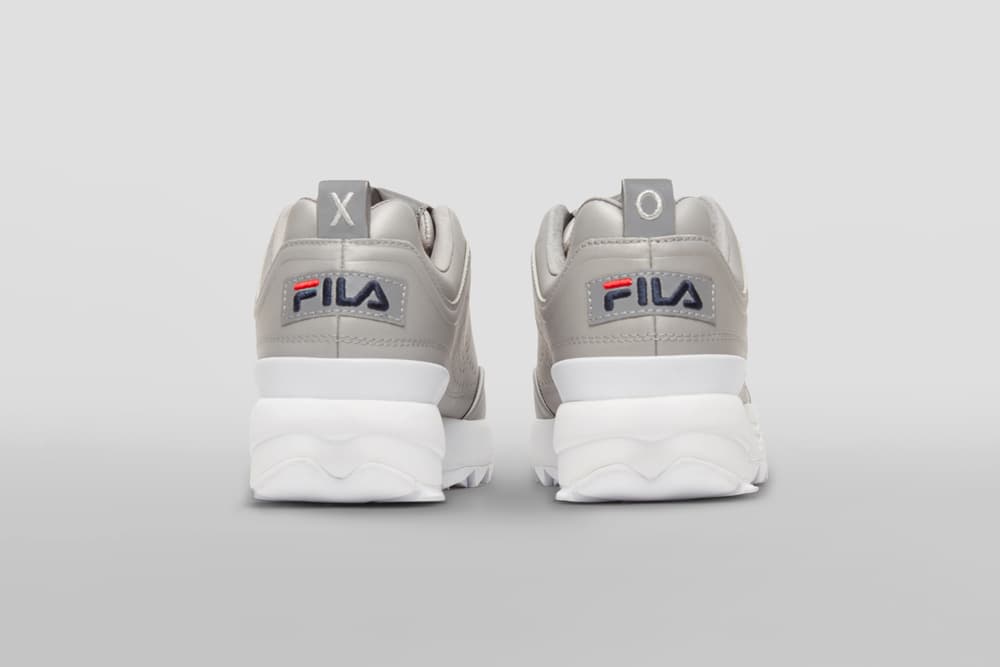 FILA XO Barneys New York Exclusive Capsule Collection Sneakers Apparel FILA Disruptor II Lux Sneaker Footwear Metallic Jackets Hoodies