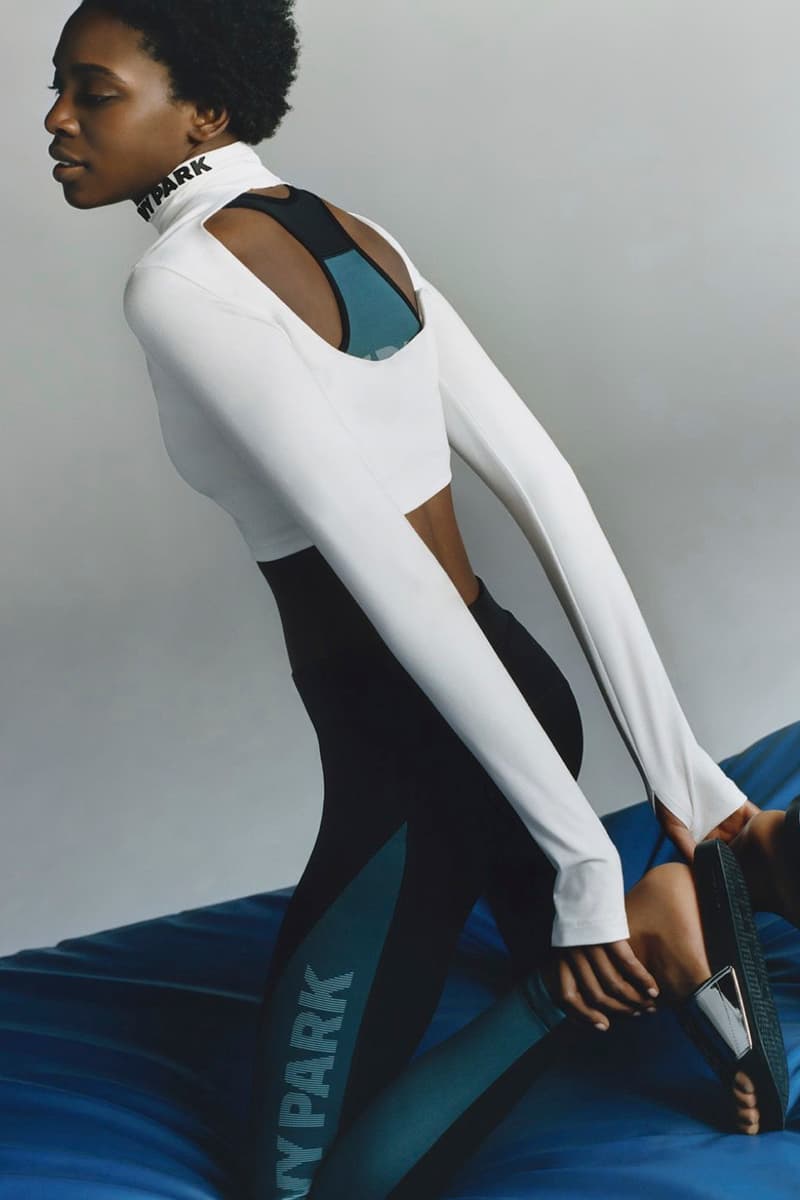 Beyonce Ivy Park Fall Winter 2017 Lookbook Athleisure Activewear Sports Sportwear Collection Leggings Slides Jacket Hat Performance Wear
