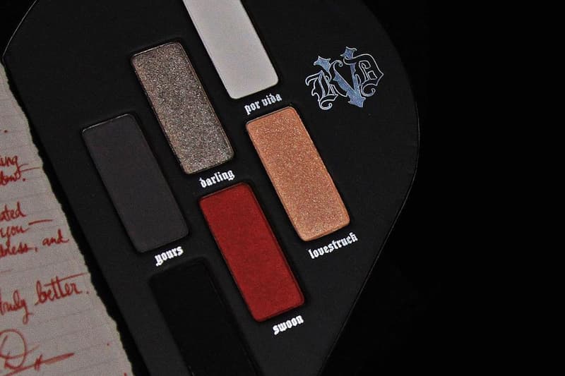 Kat Von D Makeup Beauty Eyeshadow Palette Swoon Red Glitter Metallic Deep Blood Burgundy