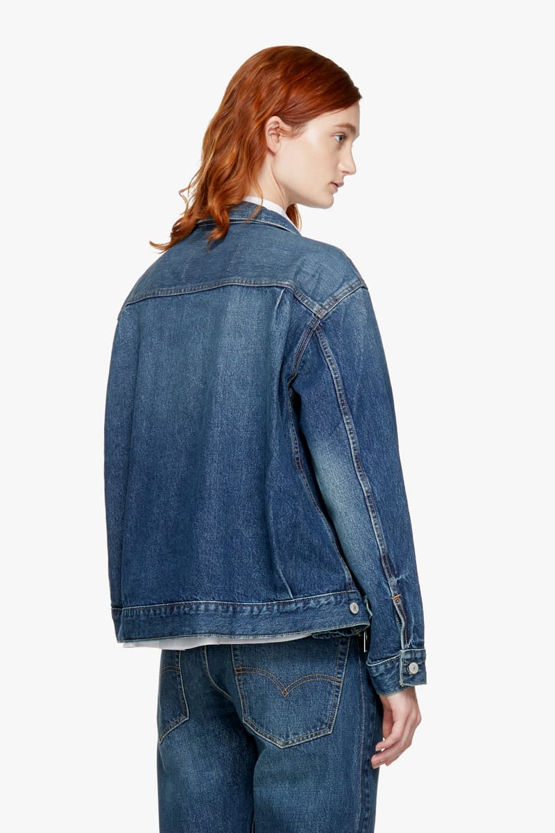 Sacai Levis Limited Edition Denim Collection Indigo SSENSE Jeans Jacket Pants Shorts Navy Blue Classic