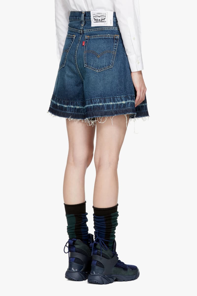 Sacai Levis Limited Edition Denim Collection Indigo SSENSE Jeans Jacket Pants Shorts Navy Blue Classic