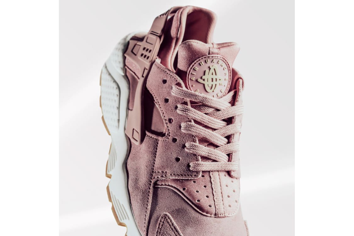 pink suede huaraches