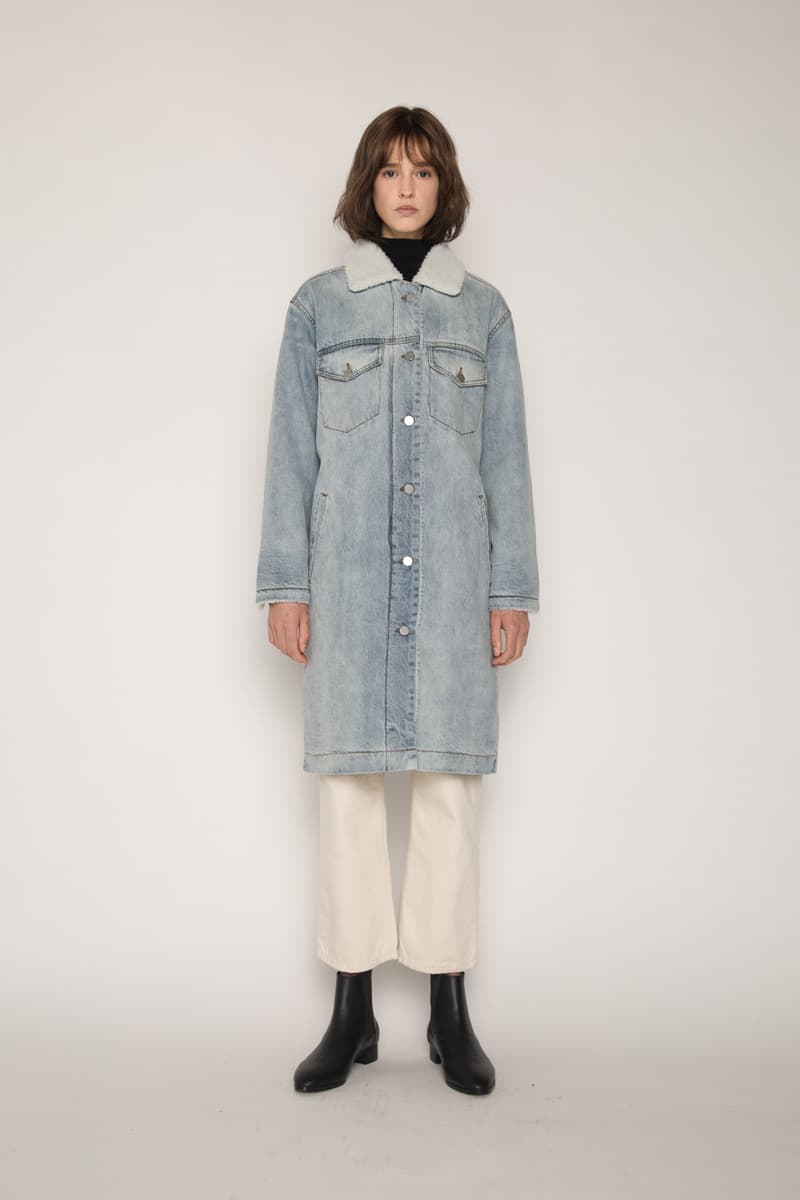 OAK + FORT Sherpa Denim Jacket Collection Indigo Fleece Lined Coats Dark Wash Winter Clothes Outerwear