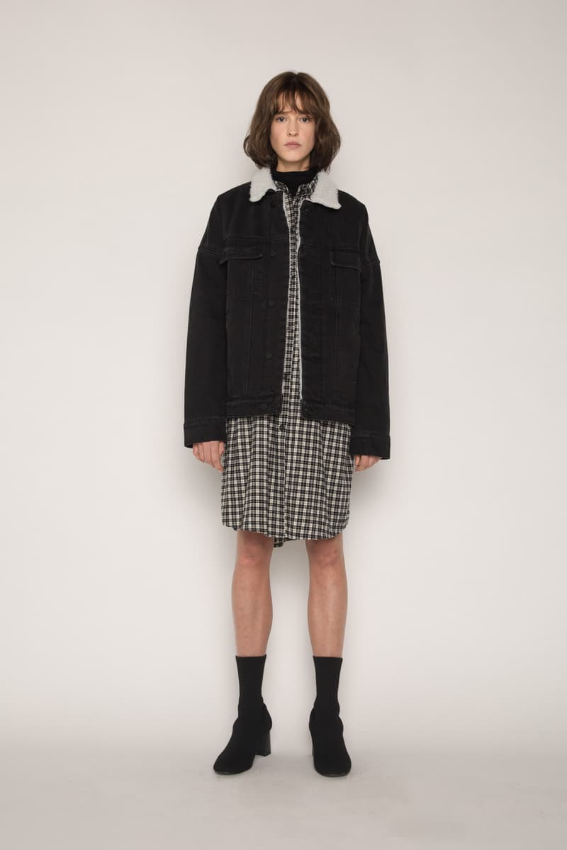 OAK + FORT Sherpa Denim Jacket Collection Indigo Fleece Lined Coats Dark Wash Winter Clothes Outerwear