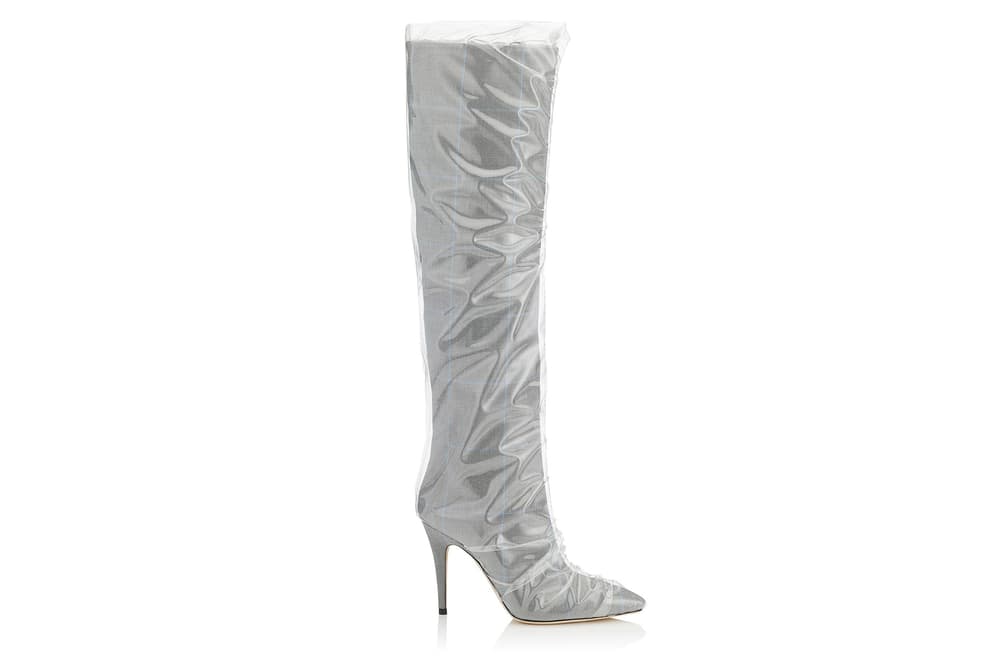 Off White Virgil Abloh Jimmy Choo Heels Boots Collaboration Glass Slippers Pre Order Paris Fashion Week Spring Summer 2018 Princess Diana Naomi Campbell Kaia Gerber