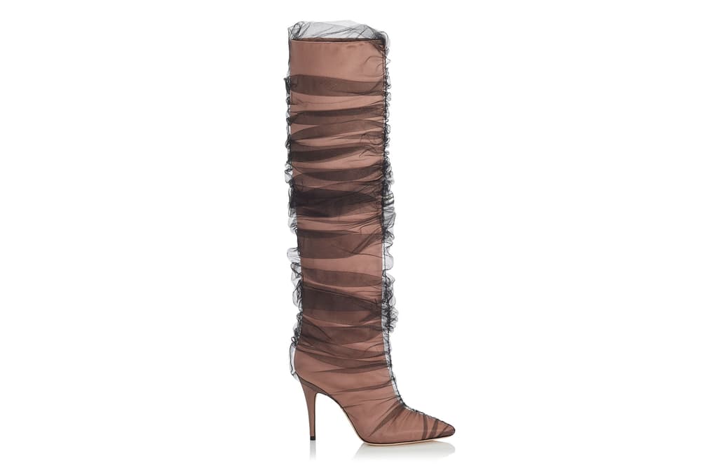 Off White Virgil Abloh Jimmy Choo Heels Boots Collaboration Glass Slippers Pre Order Paris Fashion Week Spring Summer 2018 Princess Diana Naomi Campbell Kaia Gerber
