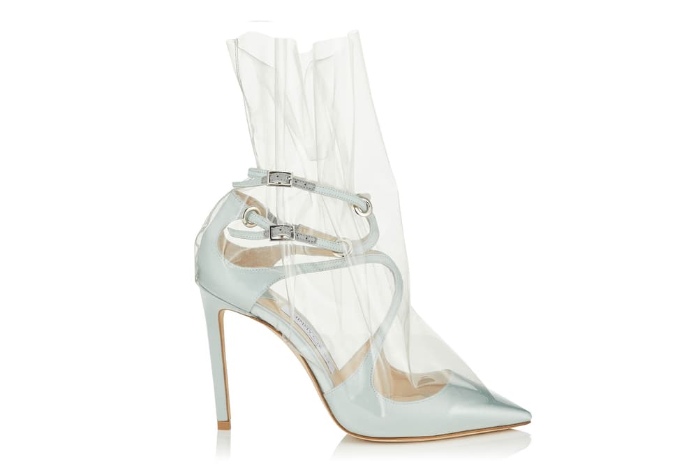 Off White Virgil Abloh Jimmy Choo Heels Boots Collaboration Glass Slippers Pre Order Paris Fashion Week Spring Summer 2018 Princess Diana Naomi Campbell Kaia Gerber