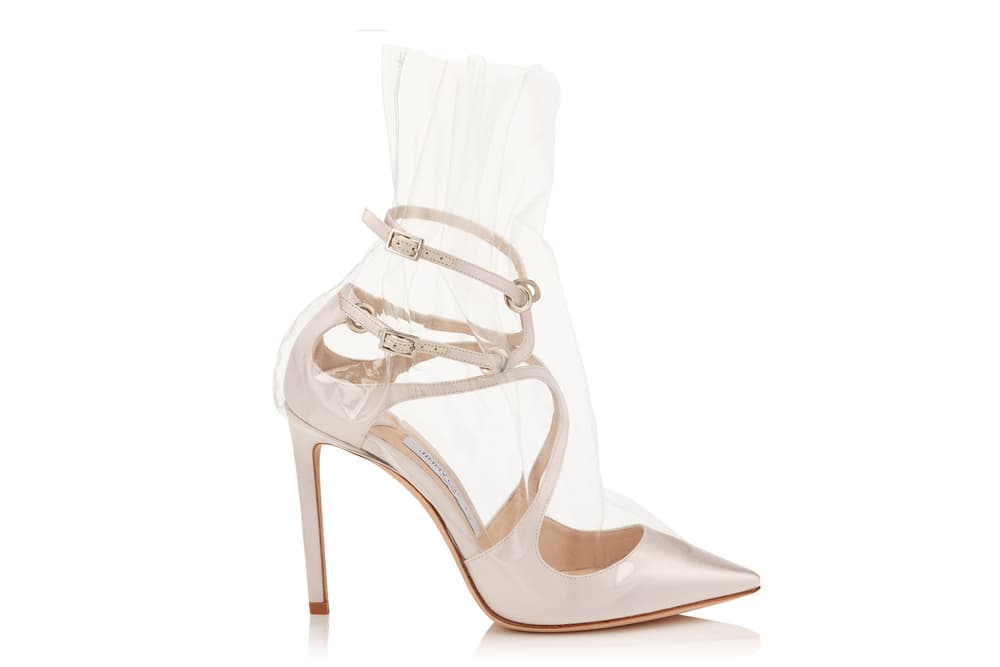 Off White Virgil Abloh Jimmy Choo Heels Boots Collaboration Glass Slippers Pre Order Paris Fashion Week Spring Summer 2018 Princess Diana Naomi Campbell Kaia Gerber
