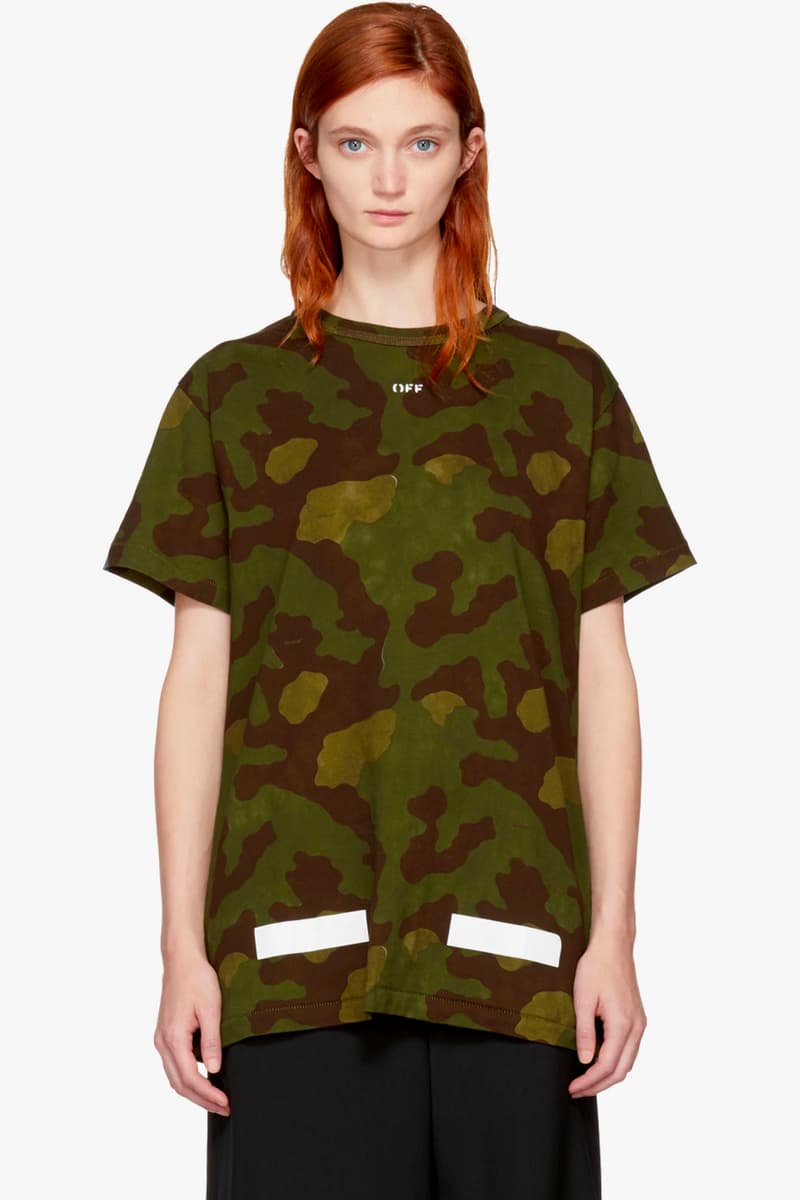 Off White Hoodie Tshirt Jacket Camo Green Black Virgil Abloh