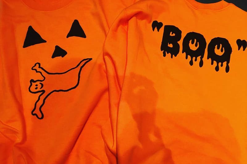 Virgil Abloh Off White Empty Gallery Halloween Trick or Treat Crewneck Sweatshirt kamilxabbas Kamil Abbas