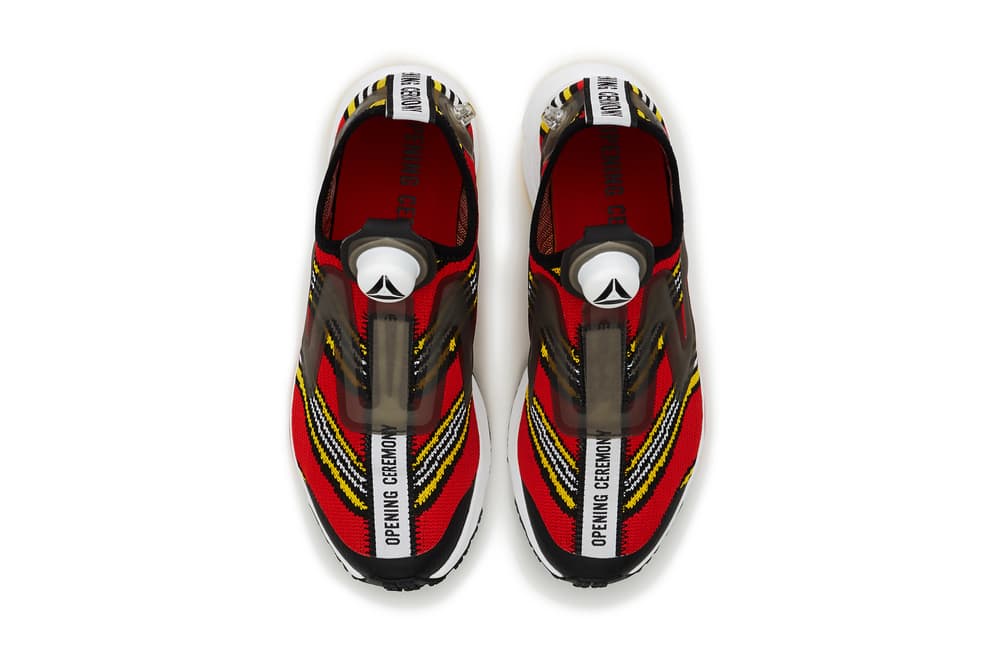 Opening Ceremony Reebok Pump Supreme Shoe OC Silhouette Footwear Sneaker Red White Black Psychedelic Pattern