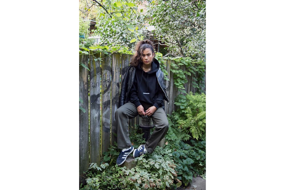 saintwoods sw 005 lookbook logo tee montreal hoodie