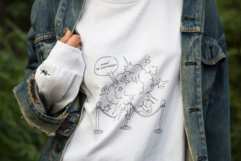saintwoods sw 005 lookbook logo tee montreal hoodie