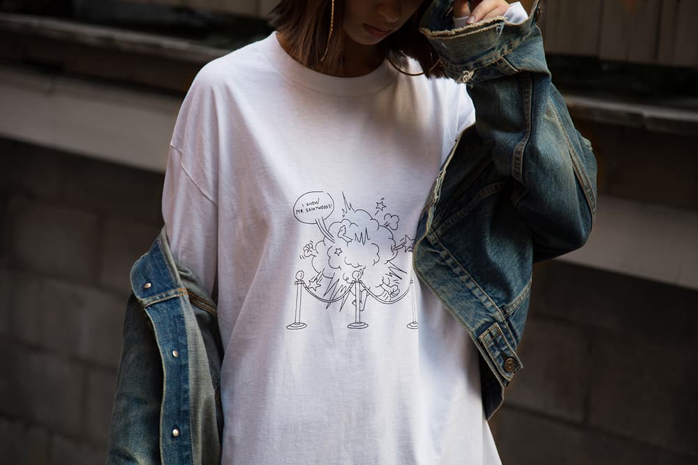 saintwoods sw 005 lookbook logo tee montreal hoodie