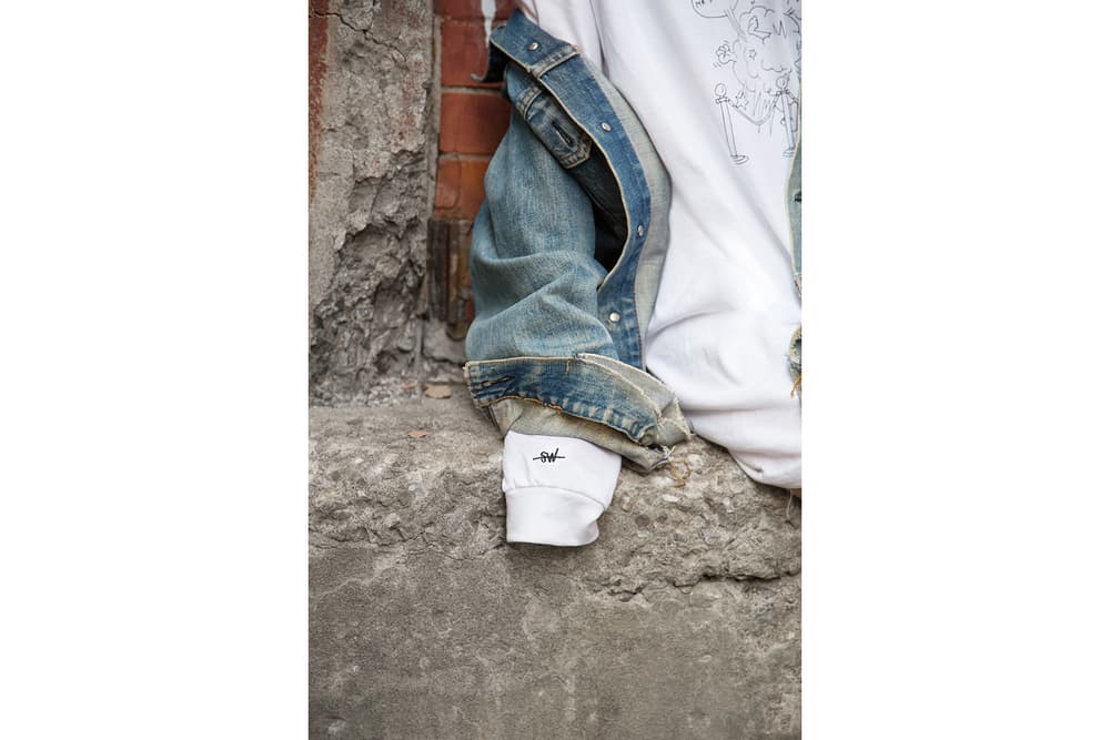 saintwoods sw 005 lookbook logo tee montreal hoodie