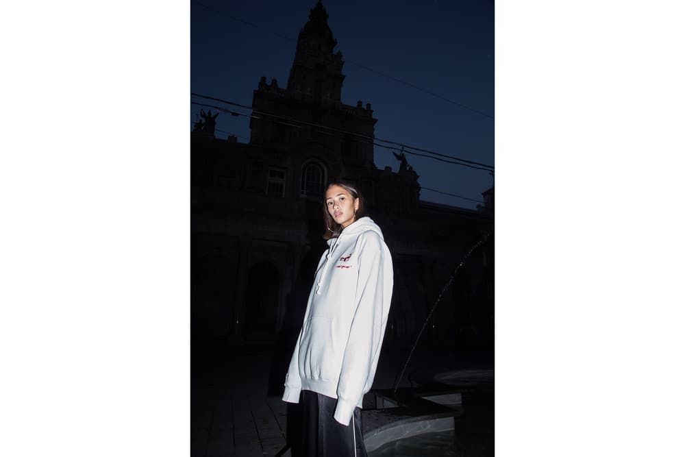 saintwoods sw 005 lookbook logo tee montreal hoodie