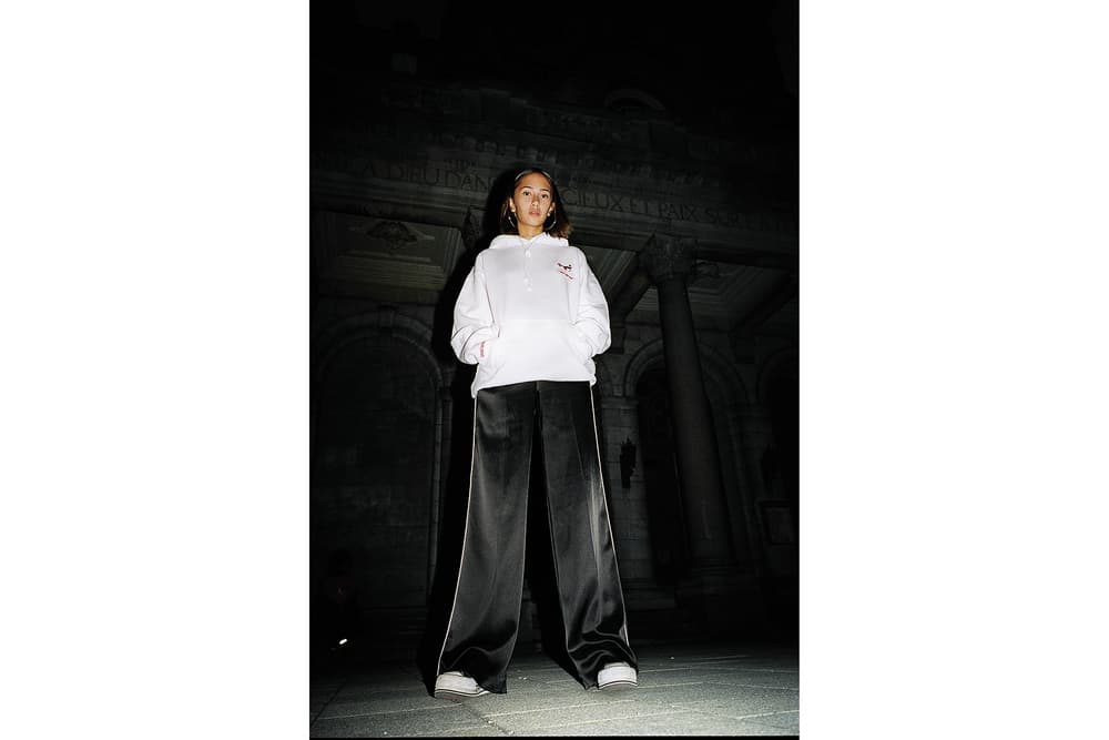 saintwoods sw 005 lookbook logo tee montreal hoodie