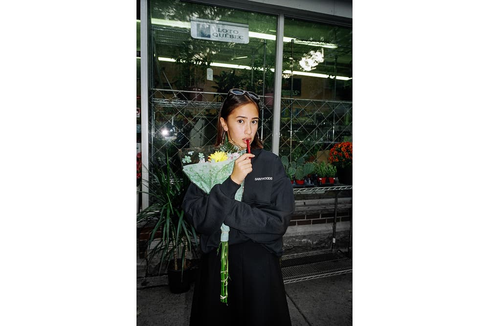 saintwoods sw 005 lookbook logo tee montreal hoodie