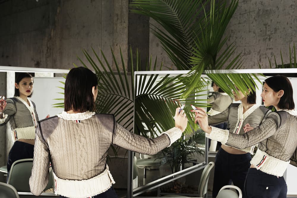 Thom Browne Fall/Winter 2017 SSENSE Editorial Modern Office Corporate Influence Fashion Lookbook Girlboss Workspace Workplace Look