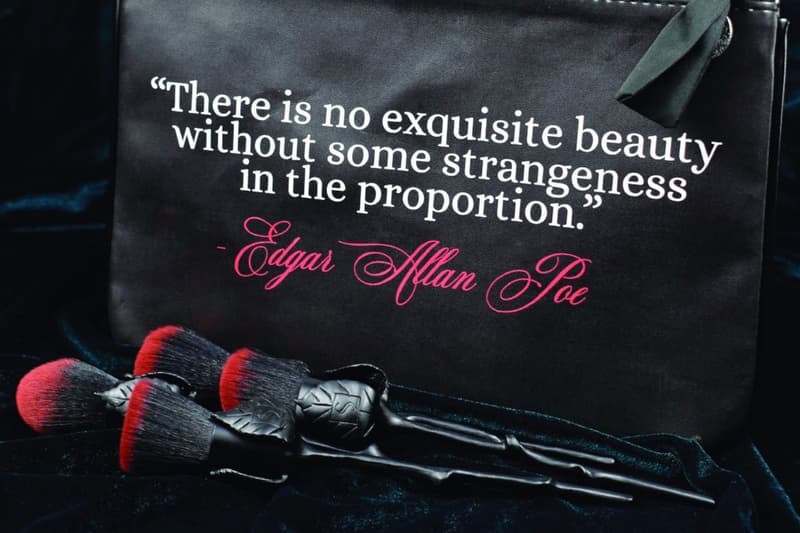 Storybook Cosmetics Black Rose Makeup Brushes Beauty Goth Halloween Chic Black Red Dark Bag Collector Story Dark