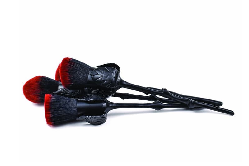 Storybook Cosmetics Black Rose Makeup Brushes Beauty Goth Halloween Chic Black Red Dark Bag Collector Story Dark