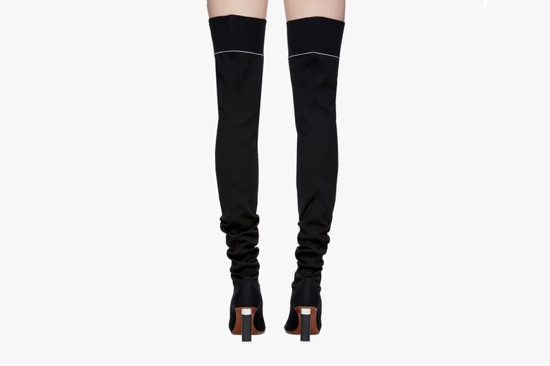 Vetements Lighter Heel Sock Ankle Boots Gold Silver Green Black SSENSE Knee High Sock Boots Gold