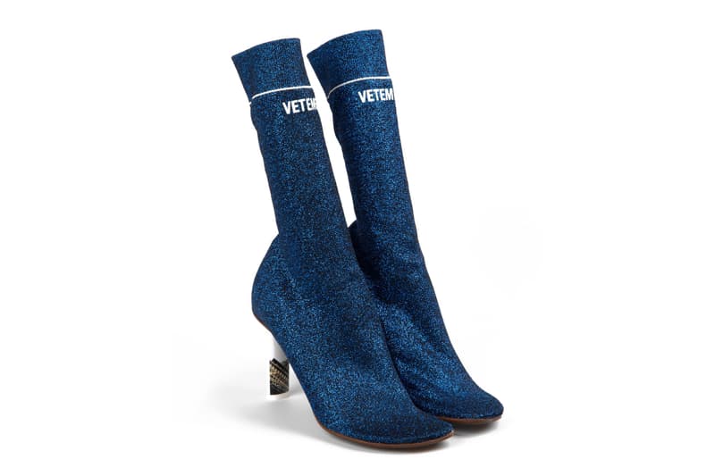 Vetements Lighter Sock Boots Heels Unique Iconic Demna Gvasalia Black White Blue Glitter Shoes Footwear Colette