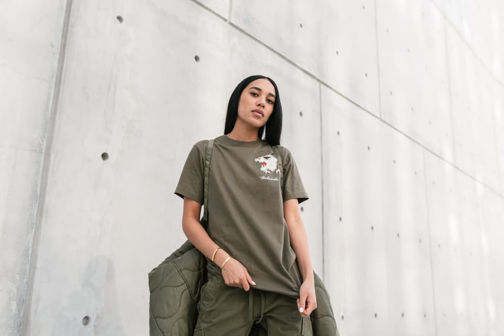 REIGN Maharishi Aleali May Fall Winter Collection Editorial Parka Jacket Monochrome Streetwear Shoot Editorial Lookbook