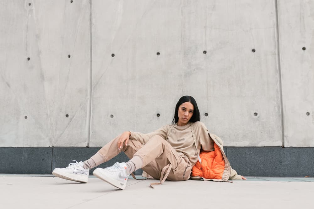 REIGN Maharishi Aleali May Fall Winter Collection Editorial Parka Jacket Monochrome Streetwear Shoot Editorial Lookbook
