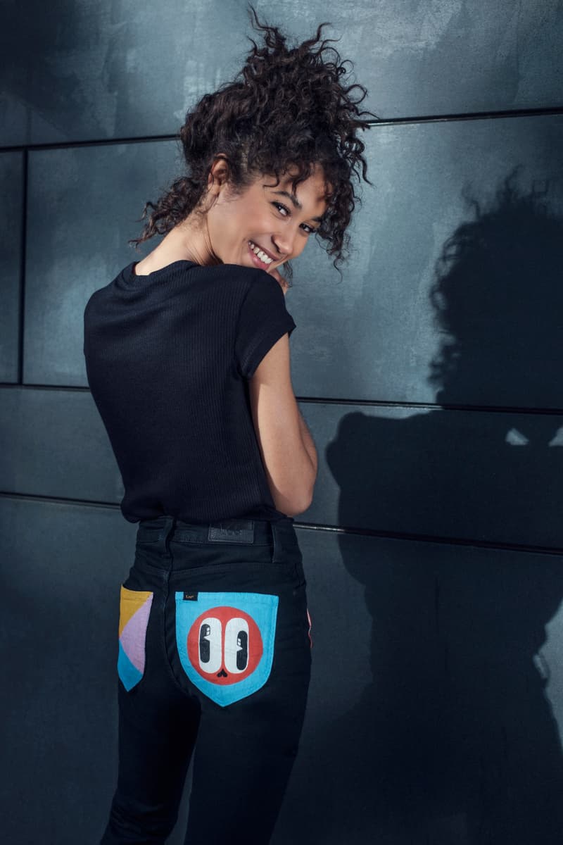 Lee x Hattie Stewart Scarlet Jeans Denim Collection Collaboration Fashion Iconic Styles Jacket Cartoon Art Graphic