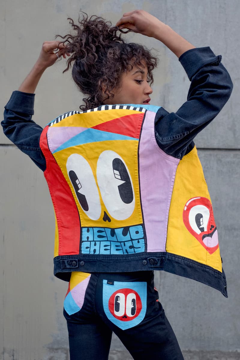 Lee x Hattie Stewart Scarlet Jeans Denim Collection Collaboration Fashion Iconic Styles Jacket Cartoon Art Graphic