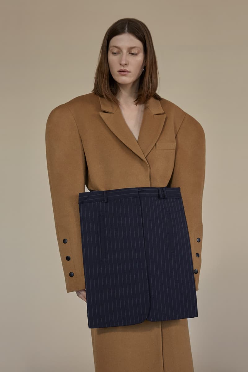 Moon Choi Fall/Winter 2017 Lookbook Fashion Tailoring Geometrical Silhouette Muted Color Palette Korean Label