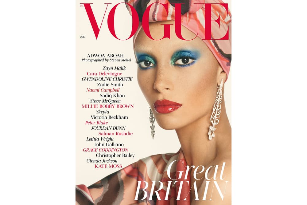 Adwoa Aboah British Vogue Magazine Cover December Issue Edward Enninful
