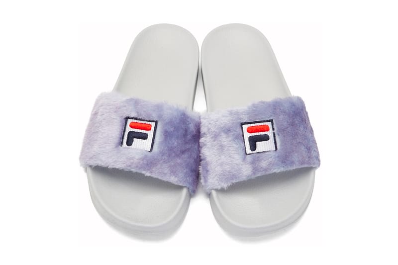 purple fila slides