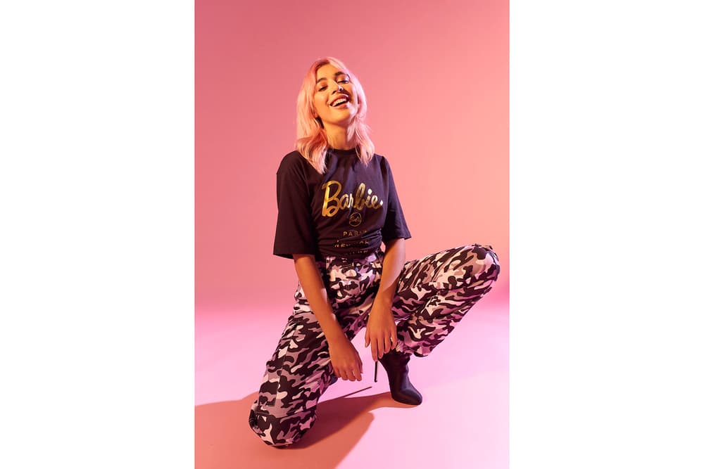 Barbie Missguided Second Collaboration Camo Satin Pyjamas Tshirt Pants Fur Coat