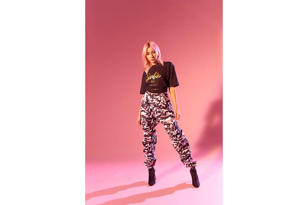 Barbie Missguided Second Collaboration Camo Satin Pyjamas Tshirt Pants Fur Coat