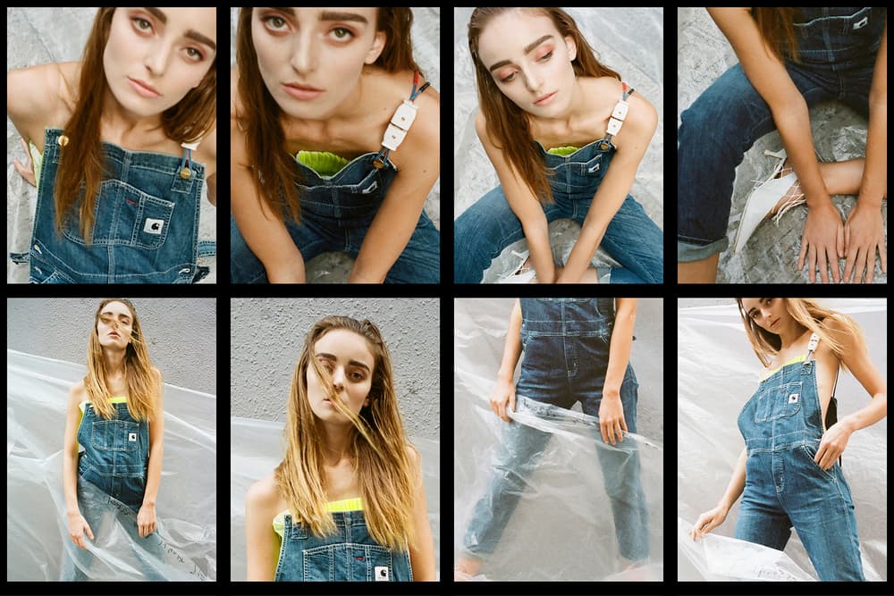 carhartt wip fall winter 2017 editorial hong kong kara chung overalls denim workwear camo