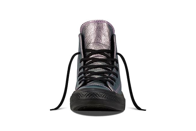 Converse Chuck Taylor All Star Iridescent Leather Silhouette Classic Sneaker Shoe Holographic Shiny Glow Metallic