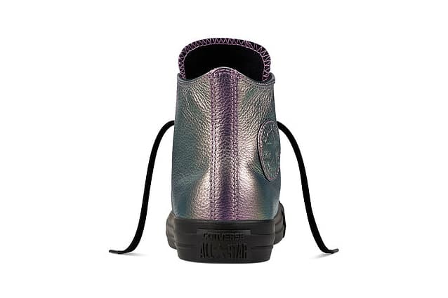 Converse Chuck Taylor All Star Iridescent Leather Silhouette Classic Sneaker Shoe Holographic Shiny Glow Metallic