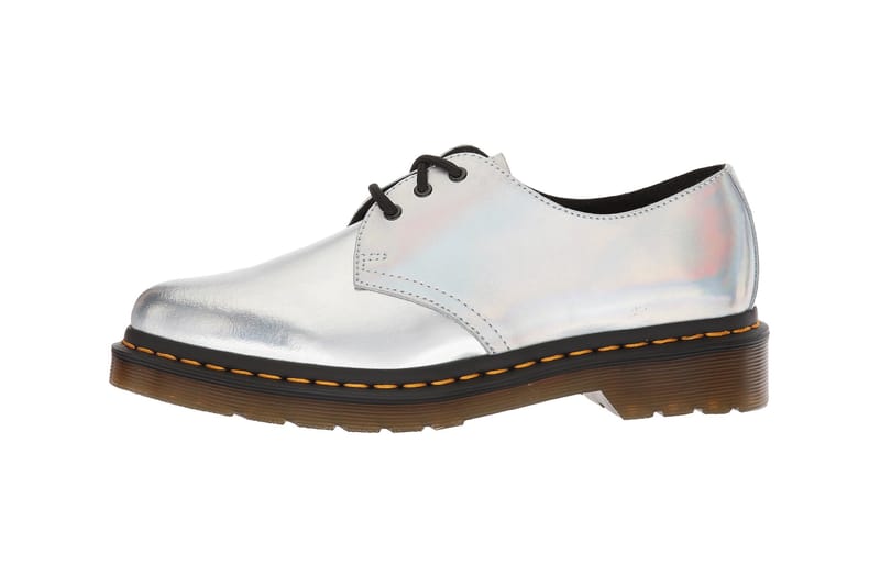 doc martens holographic silver