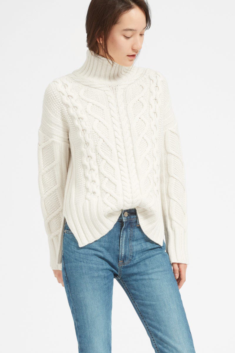 everlane cable knit sweater