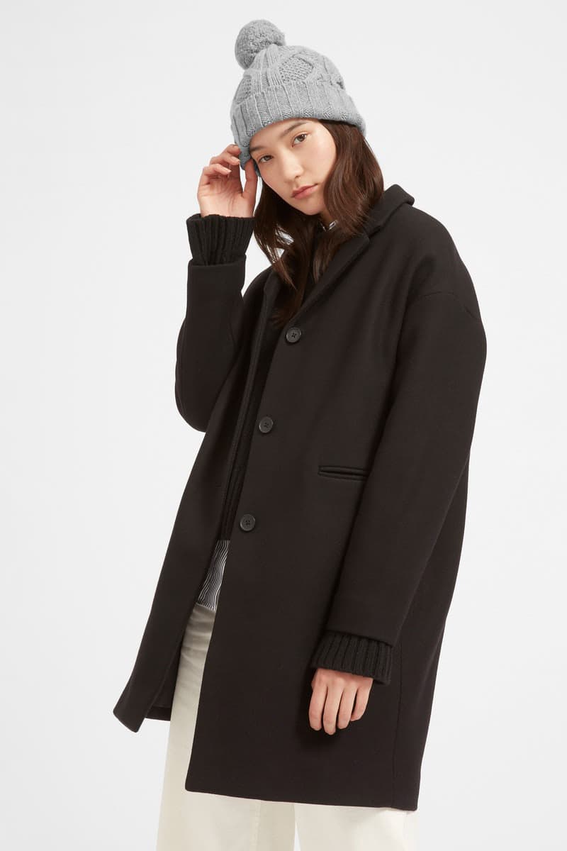 everlane cable knit turtleneck sweater beanie mittens