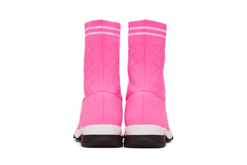 Fendi Lace-Up Sock Runners Pink Black Glitter Karl Lagerfeld SSENSE Sneakers Shoes