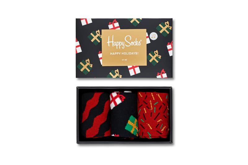 Happy Socks Holiday Collection Footwear Cute Christmas Theme Festive Red Green Blue Yelow luxury Socks Comfortable Hysteria by Happy Socks