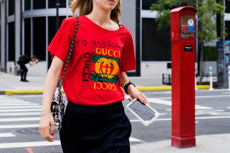 Lyst 2017 Year in Fashion Report Results Gucci Balenciaga Vetements Demna Gvasalia Alessandro Michele Off-White Rihanna Bella Hadid Selena Gomez