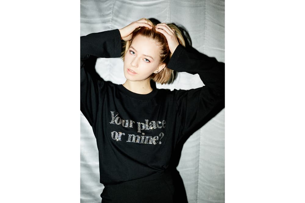 KM20 Ashish Exclusive Your Place Or Mine T-Shirt Swarovski