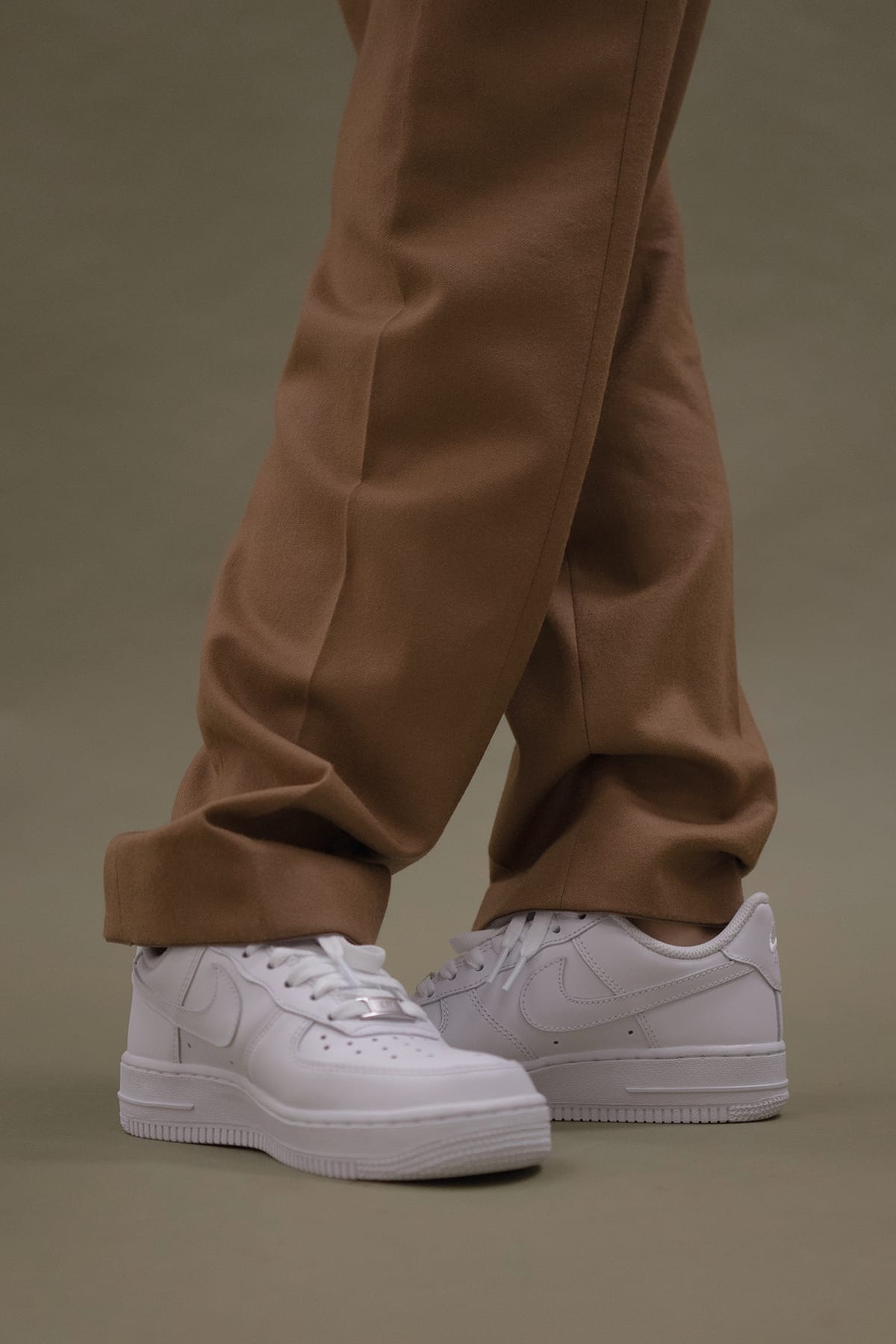 khaki pants with air force ones