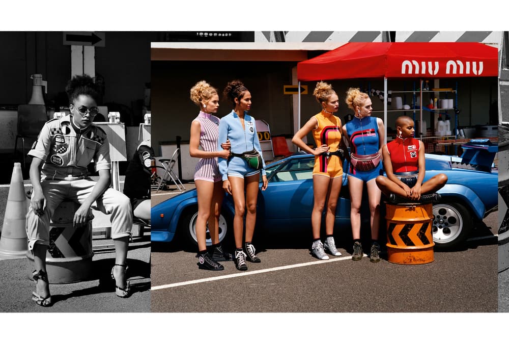 Miu Miu Croisiere 2018 Campaign Slick Woods Elle Fanning Joan Smalls Fashion Anna Ewers Doutzen Kroes